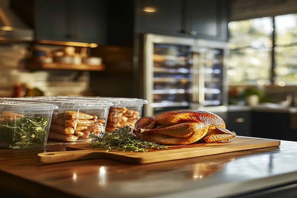 Whole rotisserie chicken ready for freezing