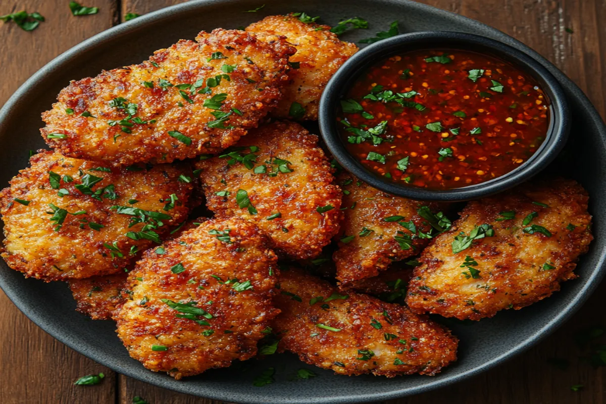 Crispy Chicken Fritta served with dipping sauce